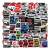 50 PCS JDM Adesivi per auto sportive da corsa Adesivi per graffiti per bagagli fai-da-te Laptop Skateboard Adesivi per biciclette da moto GT080