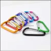 Party Favor Carabiner Ring Keyrings Key Chains Outdoor Sports Camp Snap Clip Hook Keychain Hiking Aluminum Metal Convenient Cam On D Otyg7