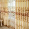 Curtain Modern European-style Curtains For Living Room Bedroom Semi-shading Water-soluble Embroidery Tulle Fabric