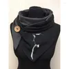 Шарфы стильные женщины платцы теплый шарф черный серийный сериальный декор Треугольник Печата
