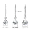 Orecchini a cerchio Madison Audury Classic Moissanite Drop per donna Argento 925 Pass Diamond Test Accessori da sposa Gioielleria raffinata