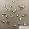 Clasps Hooks 150pcs/ Lot 12x6mm Lobster Clasp Sier Plated Moder Massion Healters Hepondents for Bracelet Chain Necklace Di Dhbcv