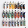 Charms 7 Chakra Rhinestone Healing Natural Stone Lapis Tiger Eye Rose Quartz hanger voor doe -het -zelf sieraden maken ketting Accesso Dhgarden Dhlxa