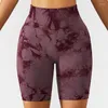 Dames shorts Asheywr Fitness Vrouwen naadloos hoge taille elastische push omhoog snel droge workout casual stropdy kleurstof voor vrouw