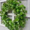 Decorative Flowers Simulation Door Wreath Large Clover Milan American St. Patrick'S Day Pendant Garlands Happy Irish National 2023