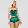 Women's Sleepwear Sexy V-neck Lingerie Sets Two-Piece Pajamas Suit Ladies Women