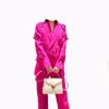 Kadın Suit Blazers Moda Uzun Kollu ve Pantolon Takımları İş Ofis Giyim Moda İnce Tasarım Kemer Çok Renkli S-XXXL