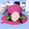 Chapéus de aba larga x016 lady moda de verão chapéu de verão meninas protetora solar feminino feminina férias solar lasco de soldão de palha