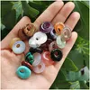 Charms Natural Stone Crystal Pendants Peace Buckle Shape For Necklace Jewelry Making Diy Gift Women Drop Delivery Findings Co Dhgarden Dhe0B