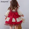 Abiti da ragazza Abito per bambini per bambina Autunno manica lunga Abito da sposa Navidad Abito da ballo per ragazza Lolita Girl Princess Party Vestidos