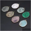 Charms urregar Healing Labradorite Amazonite бирюзовый камень розовый кварцевый кулон хрустальный кулон Diy Diy Женщины модные украшения dhgarden dha4b