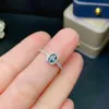 Pierścienie klastra biżuteria Vintage 925 Srebrny kamień szlachetny do zaręczyn 4 mm 6mm Naturalny VVS Grade Topaz Woman