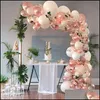 Украшение вечеринки Aron Pink Balloon Garland Arck Kit Свадьба день рождения дети Globos Rose Gold