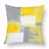 Cuscino astratto grunge copertina grigio giallo geometrico creativo ombre arte moderna nordica decorazioni per la casa soggiorno federa