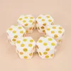 Gift Wrap 10/20/30pcs Mini Lovely Gold Polka Dot Striped Hexagonal Paper Candy Boxes Baby Shower Box Birthday Wedding Party Favor