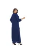 エスニック服ロングスカートカジュアル中東のローブイスラム教徒ドレスヒジャーブ最新のアバヤデザイン2023ドバイ祈りの服の女性