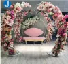 2 uds fila de flores románticas arco Floral marco de exhibición soporte de fondo de boda cartel de bienvenida decoración de pasillo estante de fondo de fiesta