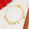 Anklets Pure Gold Color Multi Bells Chain for Women Beach Foot Jewelry Leg Ankel Armband Tillbehör