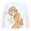 Camicie da uomo figo coolprint shirt anime Little Witch Academia T-shirt maniche lunghe Ritoru Witchi Akademia Atsuko Kagari Akko Cosplay Kawaii