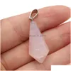 Charms Natural Stone Cone Pendum Pendant Rose Quartz Healing Reiki Crystal Finding For Diy Necklaces Women Fashion Jewelry 1 Dhgarden Dhgbr