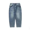 Jeans pour hommes américain de haute qualité mode décontracté hommes vêtements Streetwear Denim pantalon droit japonais Harajuku Cargo pantalon