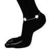 Bracelets de cheville Design créatif sauvage européen et américain Accessoires de pied géométrique Tempérament simple Beach Star Pearl Anklet Women