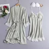 Vêtements de nuit pour femmes 2023 mariée Robe de mariée robe costume dame intime Sexy robe de nuit douce dentelle Faux soie vêtements de nuit demoiselle d'honneur pyjamas