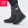 Laarzen mannen winter waterdichte sneeuwschoenen met bont pluche warme lente schoeisel comfortabel volwassen casual 230201