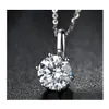 Pendentif Colliers Innovant et beau Collier classique Imitation Moissanite Griffe Incrustée de diamant en vrac Drop Livraison Bijoux Pendan Dhk74