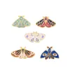 Pins Brooches Women Insect Series Clothes Butterfly Moth Model Drop Oil Pins European Alloy Moon Eye Enamel Cowboy Backpack Badge J Dhk96