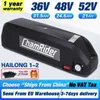 Chamrider 48V 배터리 팩 52V 배터리 36V eBike 배터리 48V 20Ah Hailong 배터리 40A BMS BAFANG 배터리 원래 18650 셀