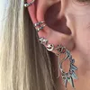 Backs Earrings Vintage Boho Style Set For Women No Piercing Ear Cuff Earring Pair Clip Climber Wrap Afrocentric Chain Ethnic Y3JD8