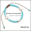 Bedelarmbanden natuurlijke turquoise kraal armband ontwerp handgemaakt gevlochten met ster charmes groothandel sieraden drop levering ot9ot