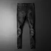 Pantalones vaqueros para hombre 2023 bordado de moda de lujo de alta calidad para hombre flaco Erkek Jean Pantolon diseñador negro