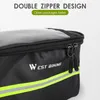 Sacoches Sacs WEST BIKING Vélo Porte-bagages Avant Vélo VTT Route Grande Capacité Sacoche Cadre Tube Guidon Panier Vélo Accessoires 0201