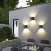 Lâmpadas de parede Lâmpada LED Outdoor /interno para cima e para baixo Iluminação IP65 12W 220V Decoração de quarto corredor criativo corredor