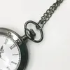 Pocket horloges uniek eenvoudig open gezicht kwarts horloge analoge ketting hanger voor mannen vrouwen gesneden cadeau