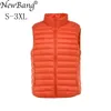 Mens Vests Bang Brand Waistcoat Ultra Light Down Vest Män Lätt vattentät ärmlös Vit Duck Male Slim Gilet 230131