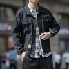 Men's Jackets Autumn Men's Vintage Hole Jeans Jacket Fashion Trend Personality Casual Handsome Small Fresh Solid Color Loose Brand