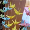 Parti Dekorasyonu 10 PCS/Lot DIY El Yapımı Origami Ürünleri 10cm Düğün Düğün Tatil Hediye Asma Malzemeleri için Kağıt Kuşlar Deli Dhtib