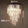 Настенная лампа Crystal Prism Sconce Creative Modern Simple El Retro Retro Advise Living Room Светлый блэк -метал