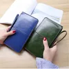 Wallets New Fashion Women Office Lady PU Leather Long Purse Clutch Zipper Business Bag Card Holder Big Capacity Y2301