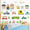 Adesivi murali Cartone animato 3D Adesivo per auto Boy Room Decor Camera per bambini Decorazione per la scuola materna Poster Decalcomanie fai da te Carta da parati autoadesiva Murale