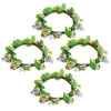 装飾的な花の花輪イースターリースリングリングスプリングドアベリーユーカリのフロント装飾人工ガーランドピラーミニホルダーリーフ