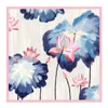 Halsdukar Hangzhou presenterade figur 120 cm Silk Square Scarf Elegant Literary Lady Mulberry Gift