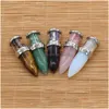 Charms Natural Stone Form Chakra Pendum Hanger Rose Quartz Haling Reiki Crystal Finding for Diy kettingen Women Fashion J Dhgarden Dhdiq