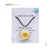 Hanger Kettingen Mode Echte Droge Zonnebloem Hand Gemaakt Natuurlijke Dip Daisy Ketting Voor Vrouwen Gift Diy Sieraden Accessoire Touw Trui Otljr