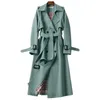 Women's Trench Coats Spring Autumn Woman Korean Double Breasted Mid Long Women Overcoat Windbreaker Female 230201