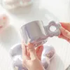 カップソーサー韓国の新鮮なかわいいフラワーコーヒーカップとソーサーパール眩しい女の子センスセラミックアフタヌーンティーギフトドリンクウェアセット