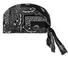 Kadınlarda Eşarplar Erkek Bandanas Amoeba Kafatası Kapakları Paisley Meapwear Unisex Bisiklet Bisiklet Şapkası Hip Hop Durag Cap Saç Aksesuarları